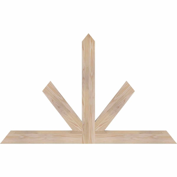 Ekena Millwork Saratoga Smooth Timber Gable Bracket, Douglas Fir, 48"W x 30"H x 1 1/2"D x 3 1/2"F, 15/12 Pitch GBW048X30X0204SAR00SDF - main